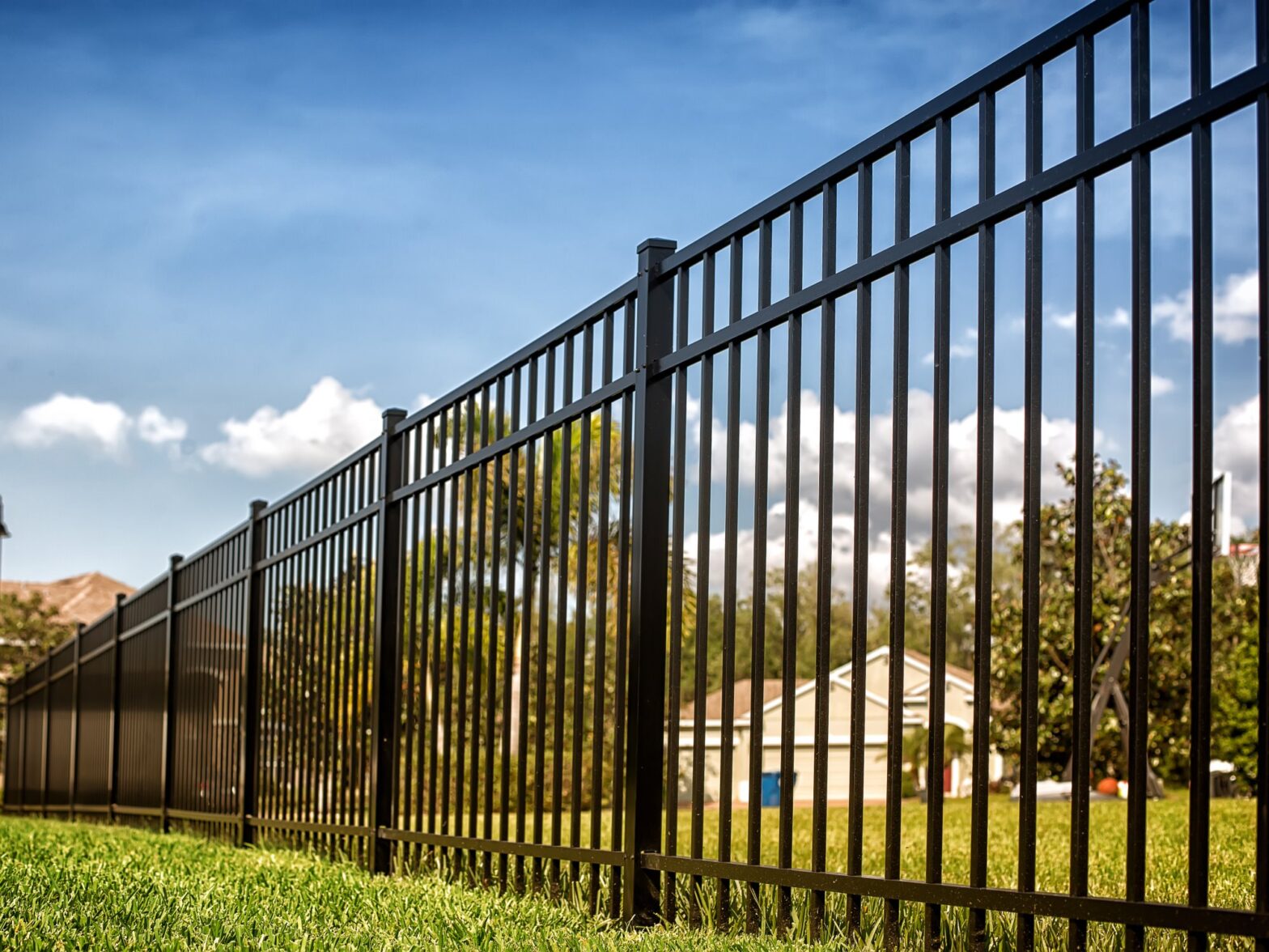 Photo of an aluminum fence from a Fort Mill SC Fence company