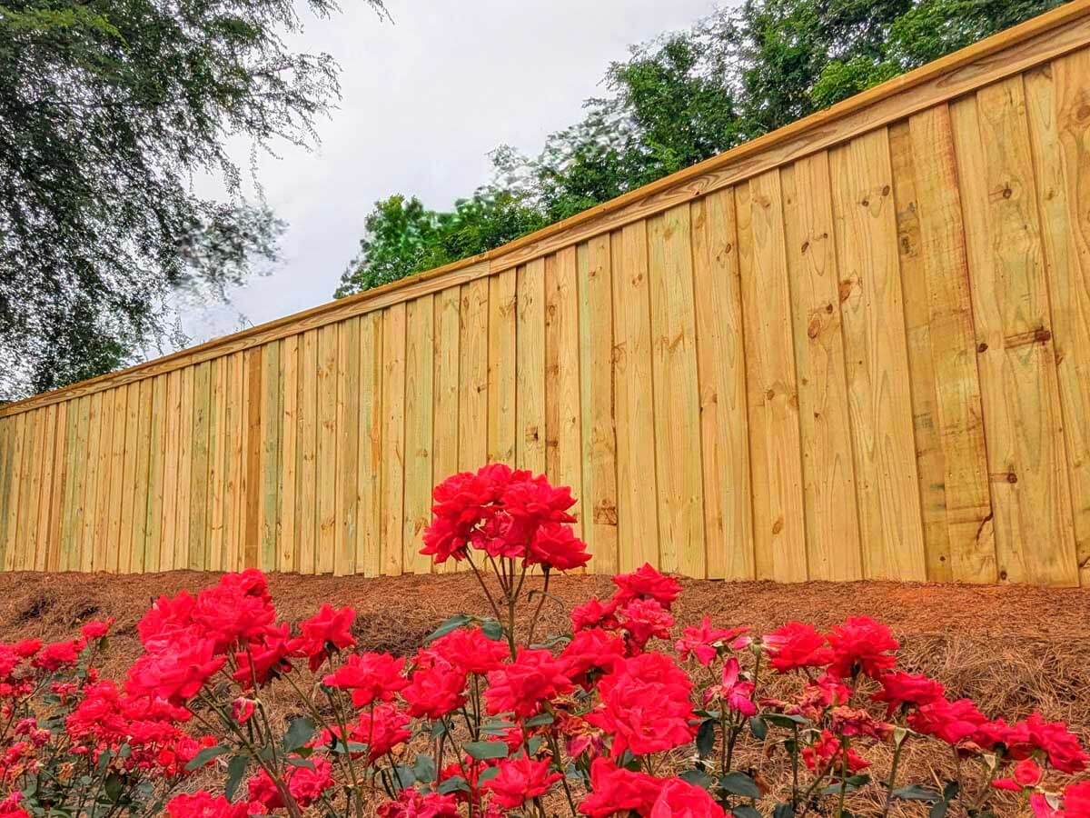 Photo of a wood Fort Mill South Carolina residential fence