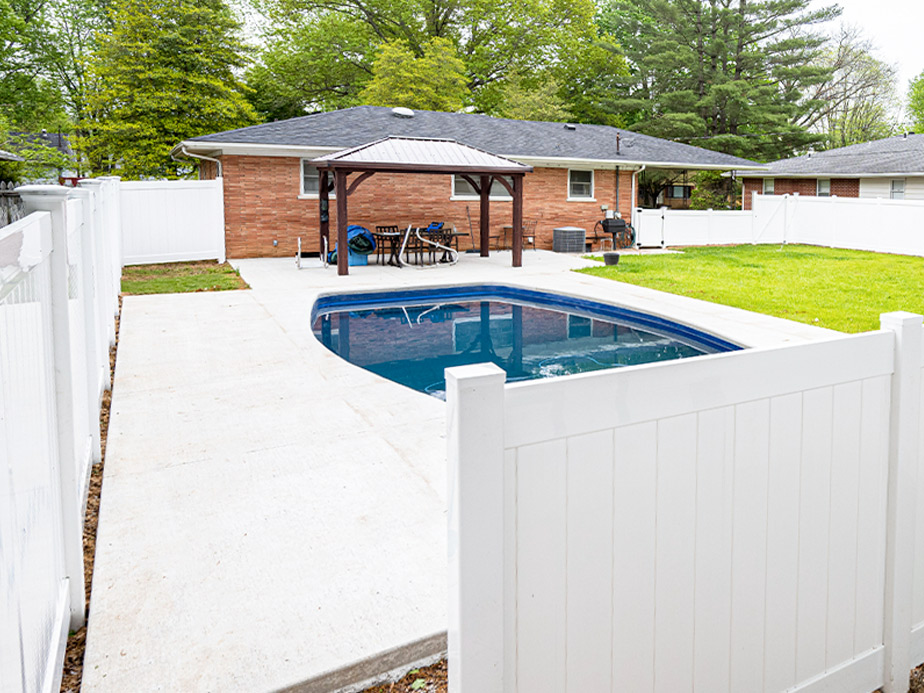 Pool Fence Example in Marvin North Carolina